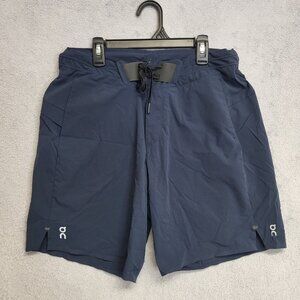 On Cloud Hybrid Shorts Mens Medium Navy Blue Performance 2-in-1 Running Athletic